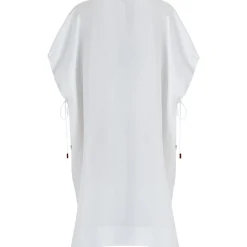 Femme Vilebrequin Tuniques^Robe Carree Femme En Lin Blanc- X Angelo Tarlazzi
