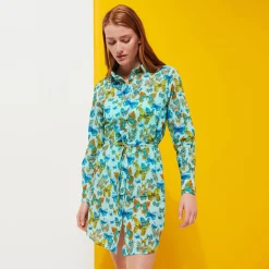 Femme Vilebrequin Robes^Robe Chemise En Coton Femme Butterflies