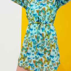 Femme Vilebrequin Robes^Robe Chemise En Coton Femme Butterflies