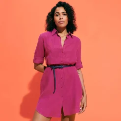 Femme Vilebrequin Tuniques^Robe Chemise En Lin Femme Unie