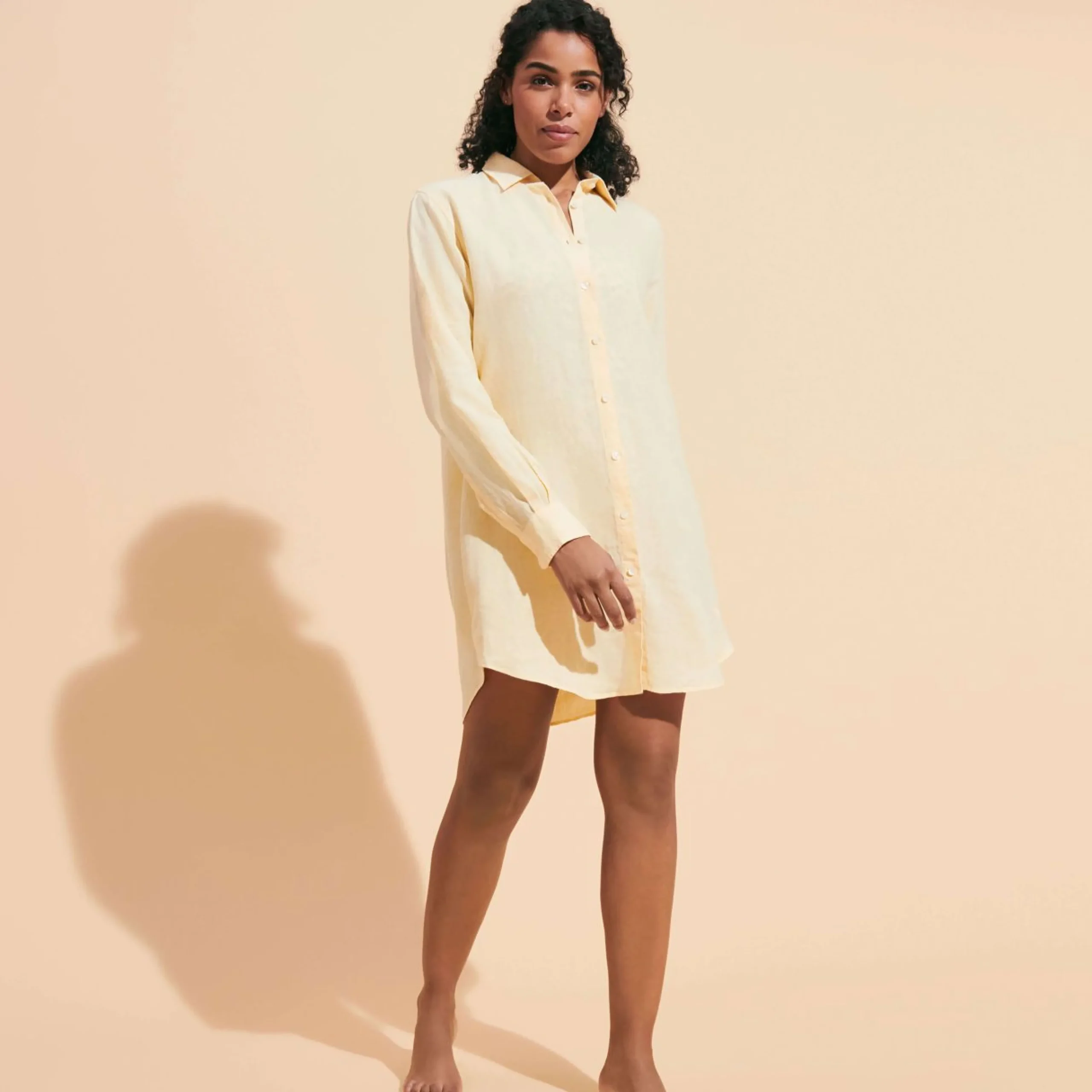 Femme Vilebrequin Tuniques^Robe Chemise En Lin Femme Unie
