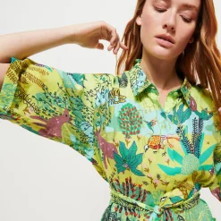 Femme Vilebrequin Robes^Robe Chemise En Lin Femme Jungle Rousseau
