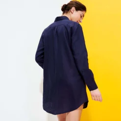 Femme Vilebrequin Tuniques^Robe Chemise Femme En Lin Unie