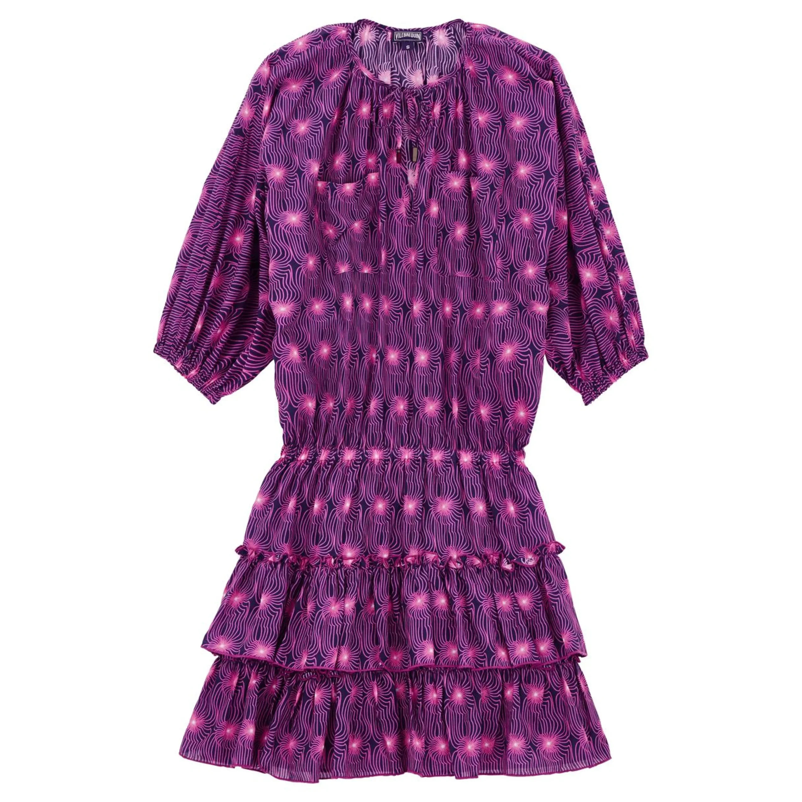Femme Vilebrequin Robes^Robe Courte A Volants En Coton Femme Hypno Shell