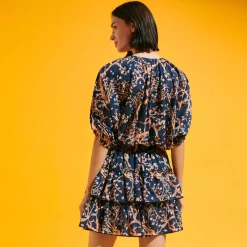 Femme Vilebrequin Robes^Robe Courte A Volants En Coton Femme Sweet Blossom