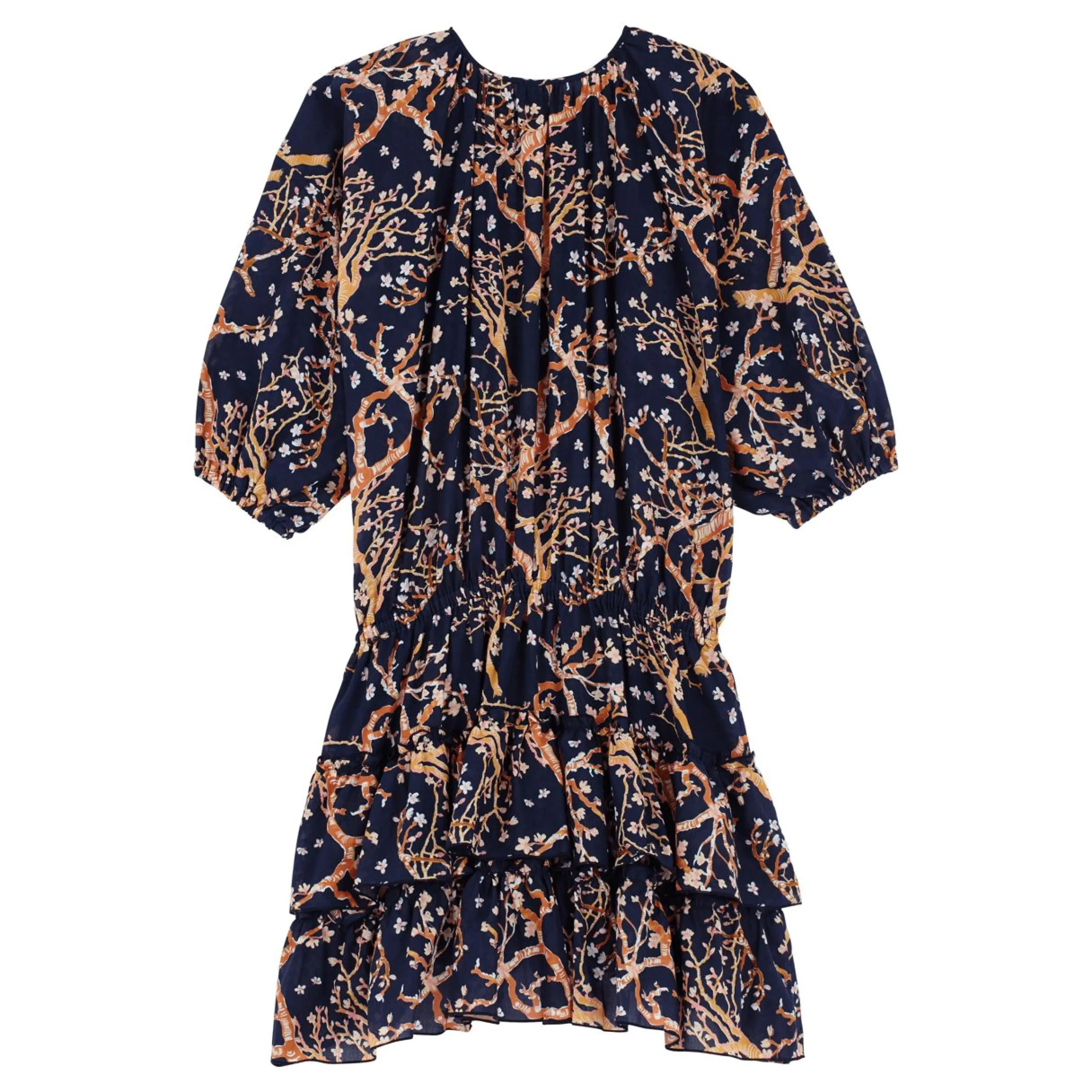 Femme Vilebrequin Robes^Robe Courte A Volants En Coton Femme Sweet Blossom