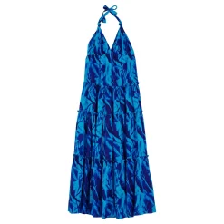 Femme Vilebrequin Robes^Robe Longue Dos Nu En Coton Femme Les Draps Froisses