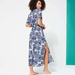 Femme Vilebrequin Robes^Robe Longue Femme Hidden Fishes- X Poupette St Barth
