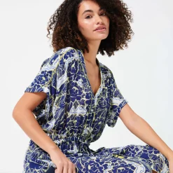 Femme Vilebrequin Robes^Robe Longue Femme Hidden Fishes- X Poupette St Barth