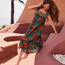 Fille Vilebrequin Robes^Robe Longue Fille Fonds Marins Multicolores