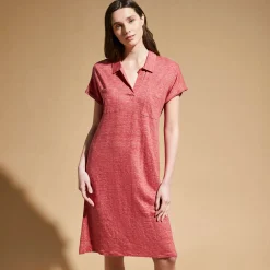 Femme Vilebrequin Robes^Robe Longue Polo En Lin Femme Unie
