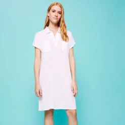 Femme Vilebrequin Robes^Robe Longue Polo En Lin Femme Unie