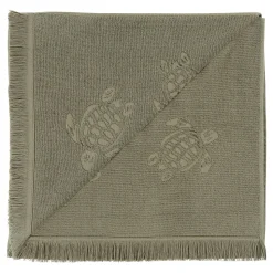 Fille Vilebrequin Ponchos Et Serviettes^Serviette De Plage Fouta Uni En Coton Biologique Jacquard Tortues