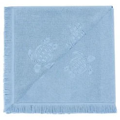 Fille Vilebrequin Ponchos Et Serviettes^Serviette De Plage Fouta Uni En Coton Biologique Jacquard Tortues