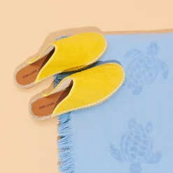 Fille Vilebrequin Ponchos Et Serviettes^Serviette De Plage Fouta Uni En Coton Biologique Jacquard Tortues