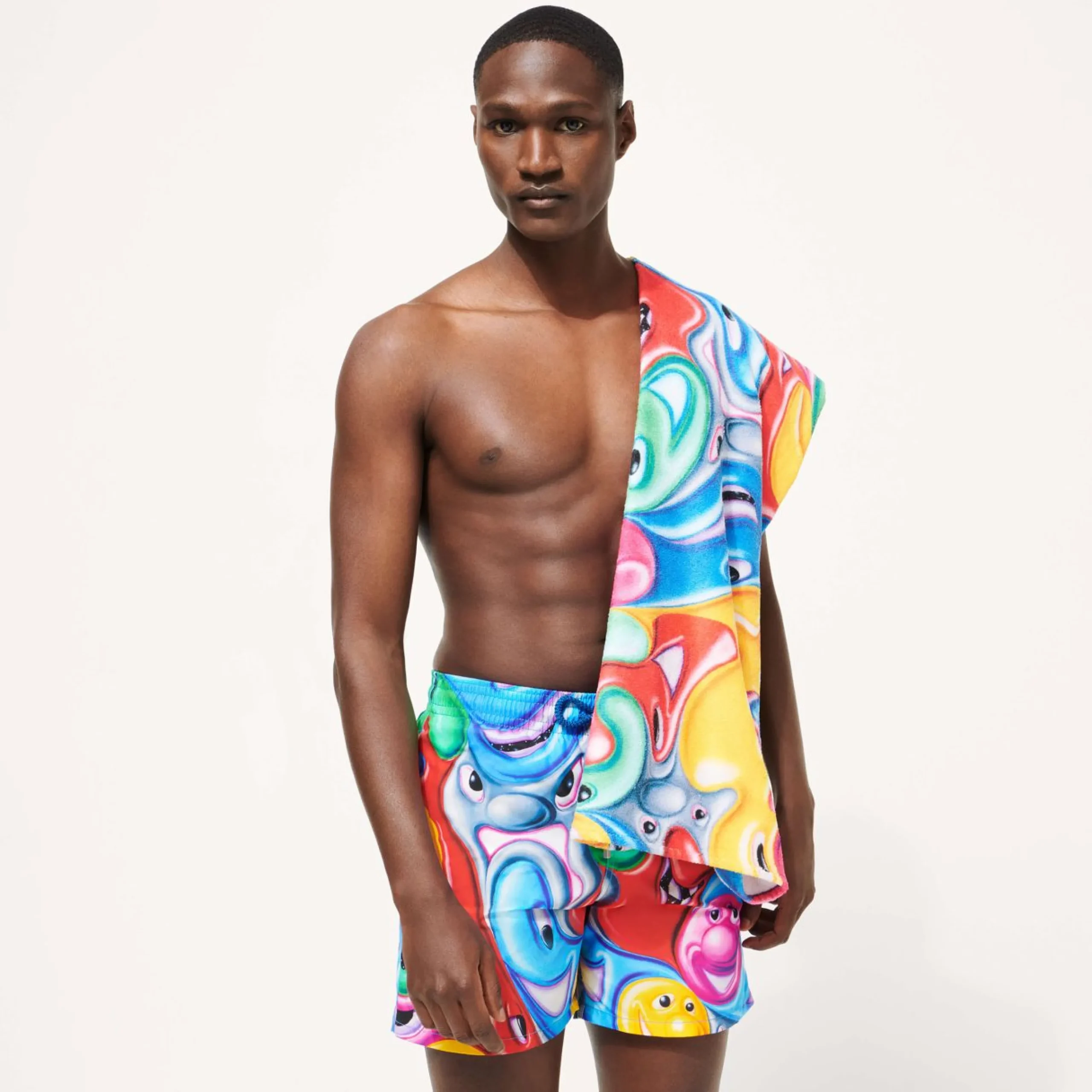 Homme Vilebrequin Serviettes^Serviette De Plage Unisexe Faces In Places - X Kenny Scharf