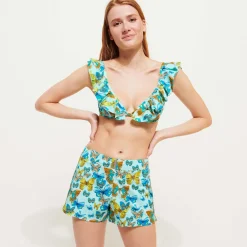 Femme Vilebrequin Shorties^Shorty De Bain Ceinture Plate Femme Butterflies
