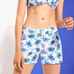 Femme Vilebrequin Shorties^Shorty De Bain Femme Ceinture Plate Flash Flowers