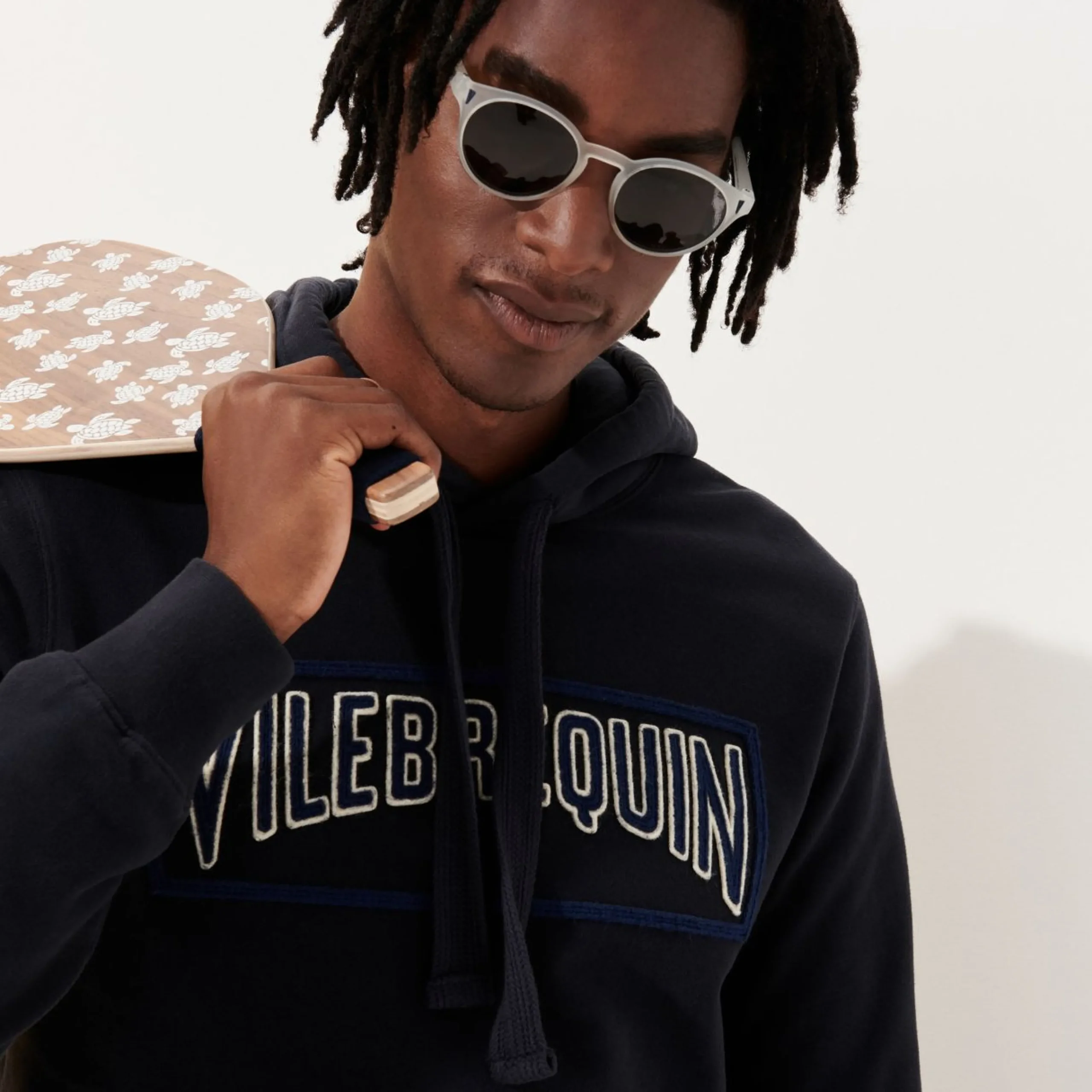 Homme Vilebrequin Sweats^Sweat A Capuche Brodé En Coton Homme Uni