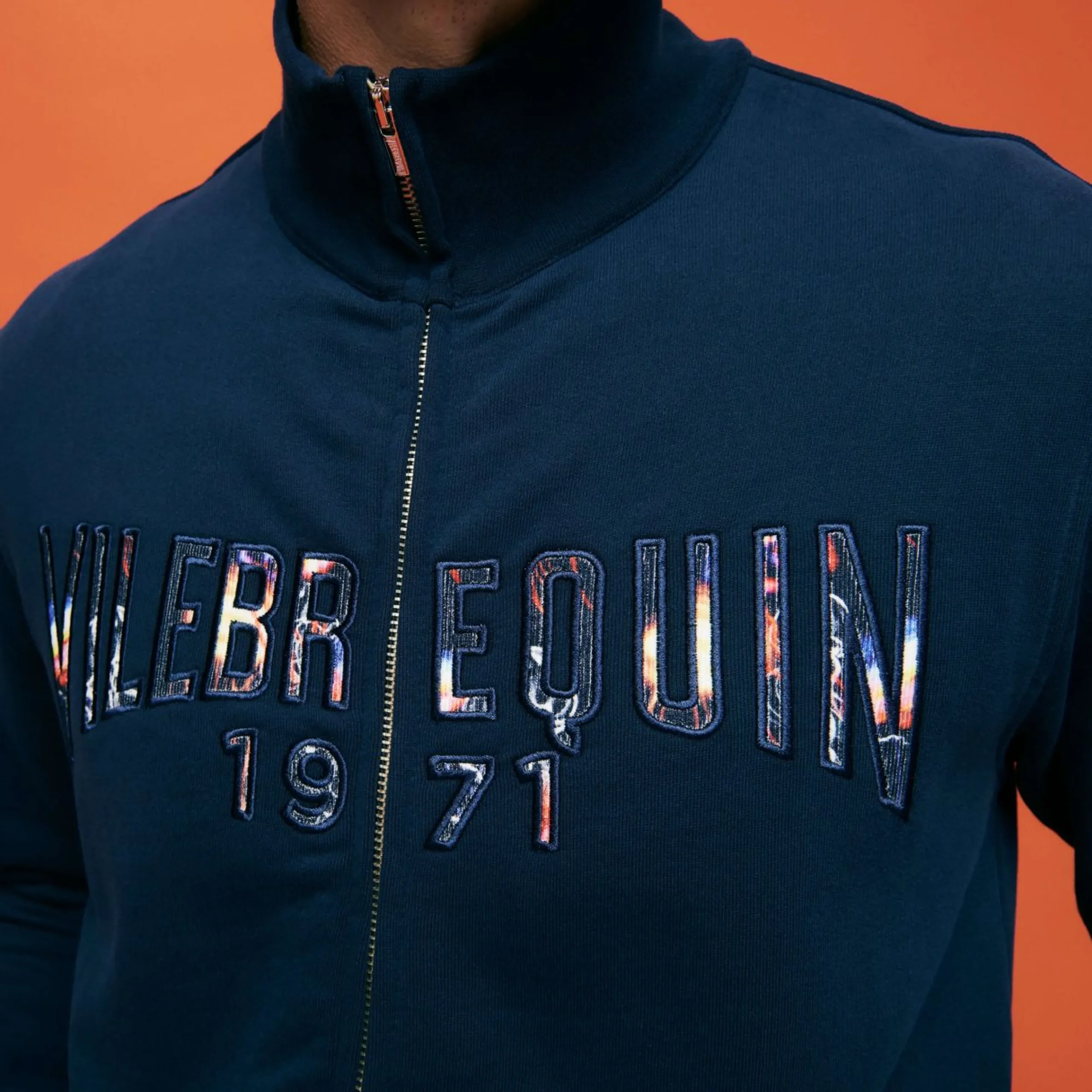 Homme Vilebrequin Sweats^Sweat En Coton A Fermeture Zippee Homme Neo Medusa Brodé