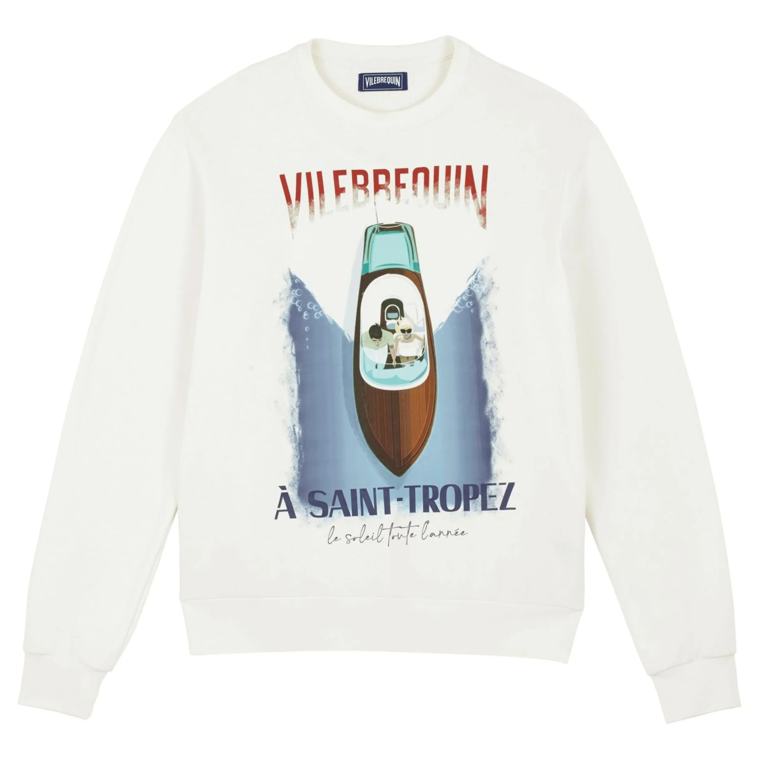 Homme Vilebrequin Sweats^Sweatshirt Col Rond En Coton Et Polaire Homme Inboard Boat