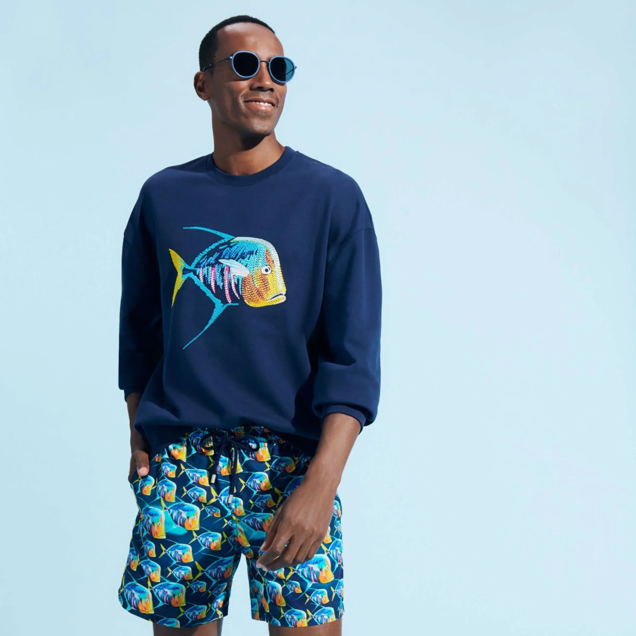 Homme Vilebrequin Sweats^Sweatshirt Coton Organique Homme Piranhas
