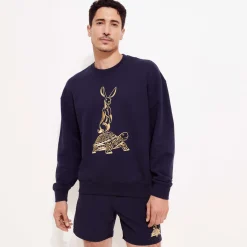 Homme Vilebrequin Sweats^Sweatshirt En Coton Homme Brodé The Year Of The Rabbit