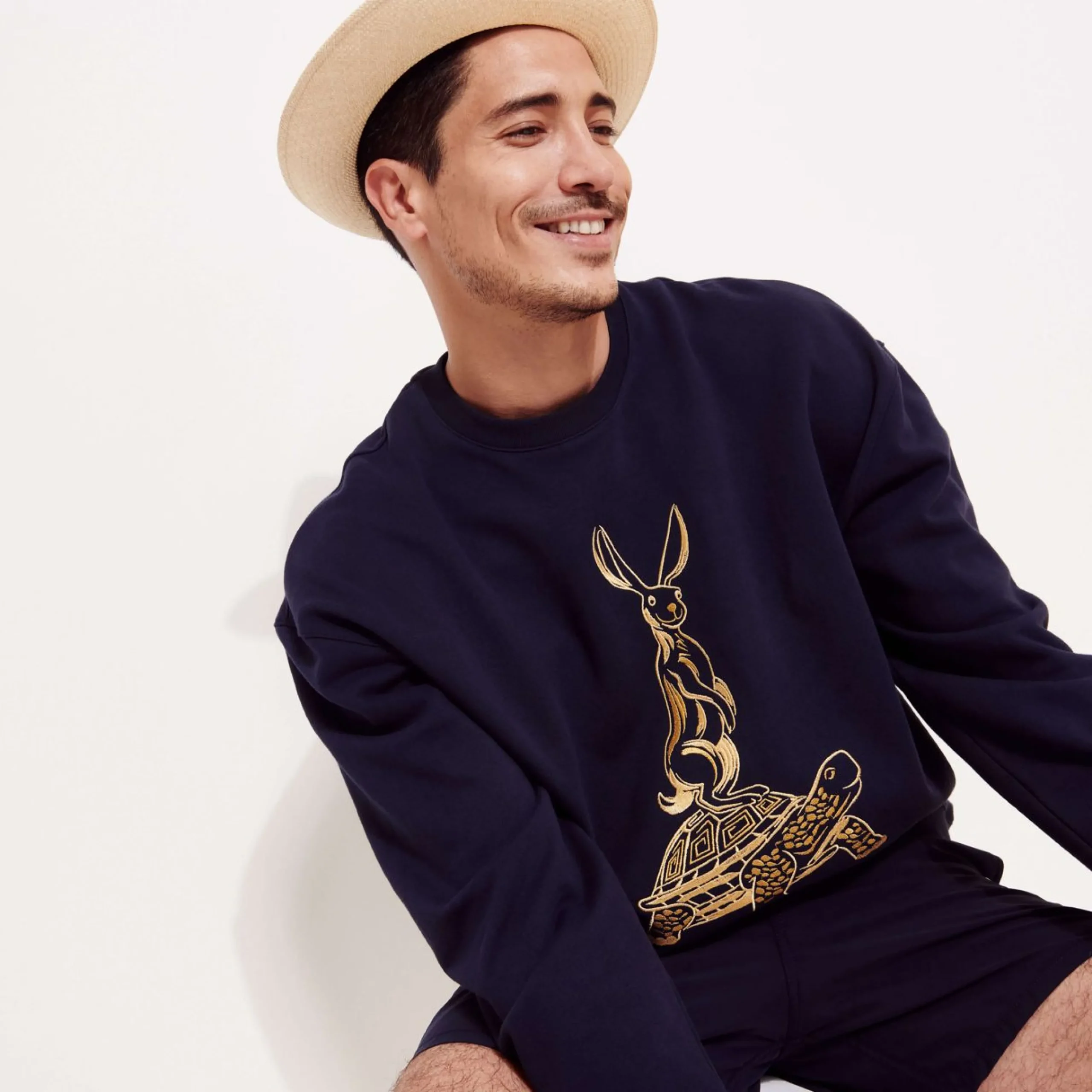 Homme Vilebrequin Sweats^Sweatshirt En Coton Homme Brodé The Year Of The Rabbit