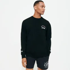 Homme Vilebrequin Sweats^Sweatshirt Homme En Coton Imprime Turtles - X Bape® Black