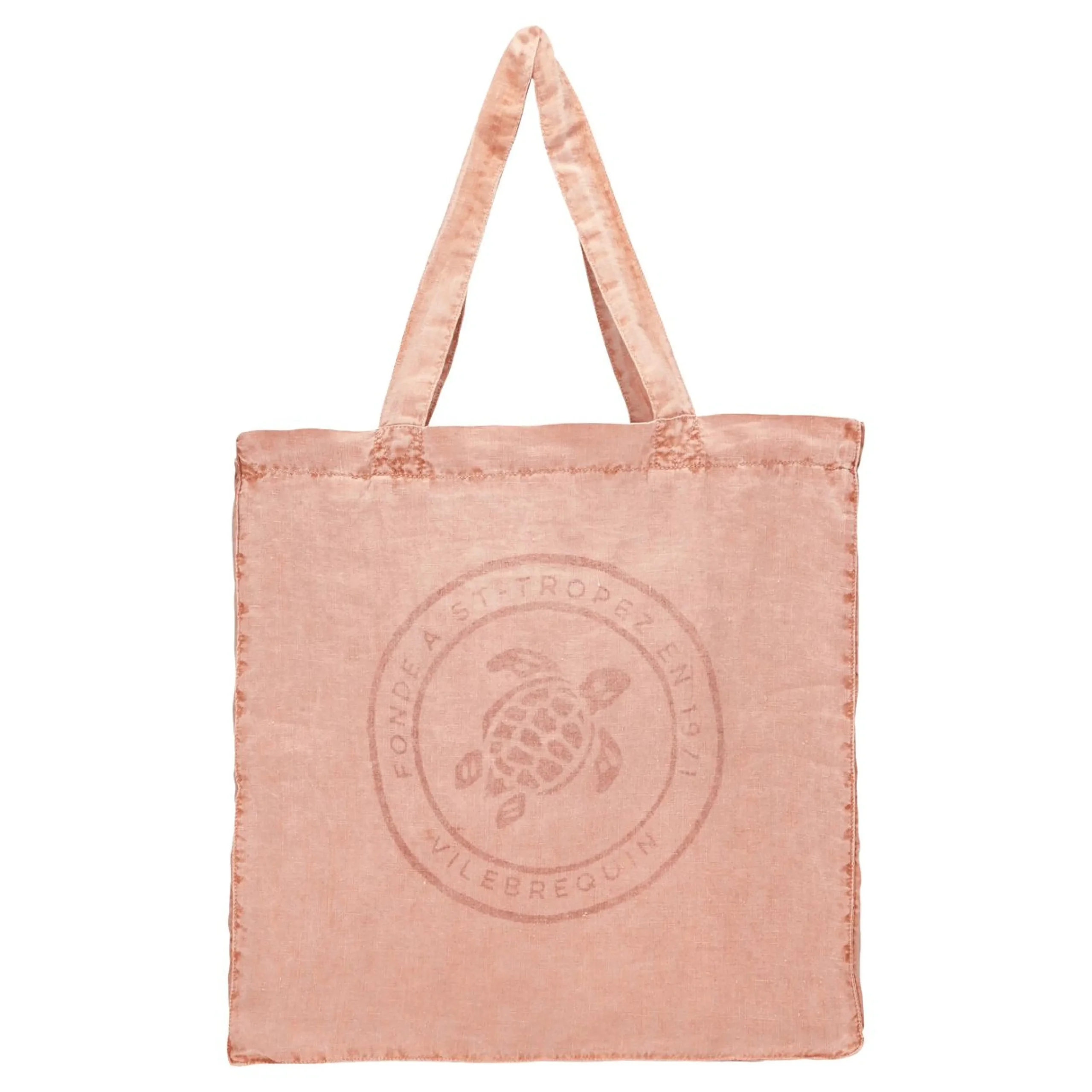 Homme Vilebrequin Sacs De Plage Et Pochettes^Tote Bag En Lin Imprime Tortue Teinture Minerale