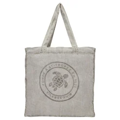 Homme Vilebrequin Sacs De Plage Et Pochettes^Tote Bag En Lin Imprime Tortue Teinture Minerale
