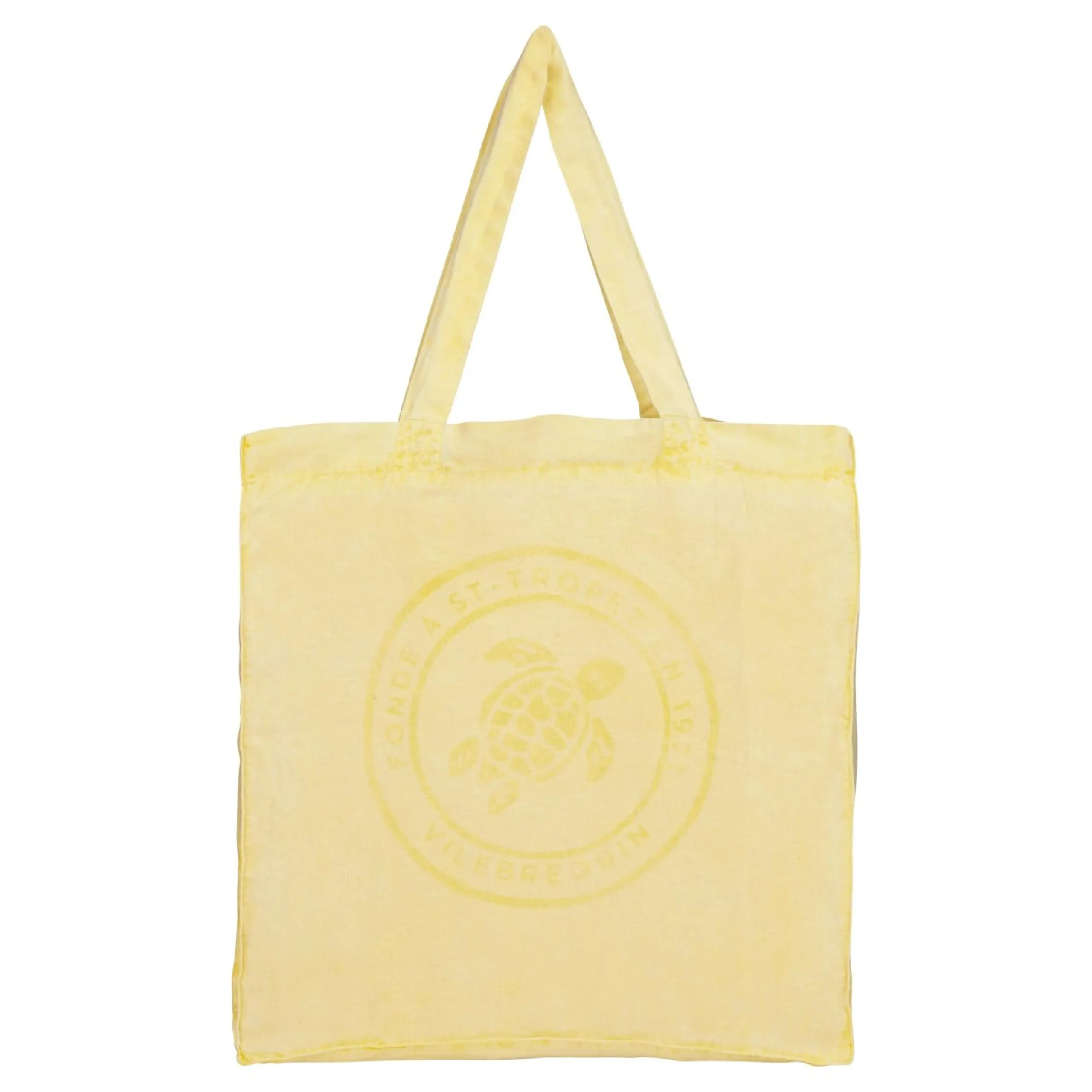 Homme Vilebrequin Sacs De Plage Et Pochettes^Tote Bag En Lin Imprime Tortue Teinture Minerale