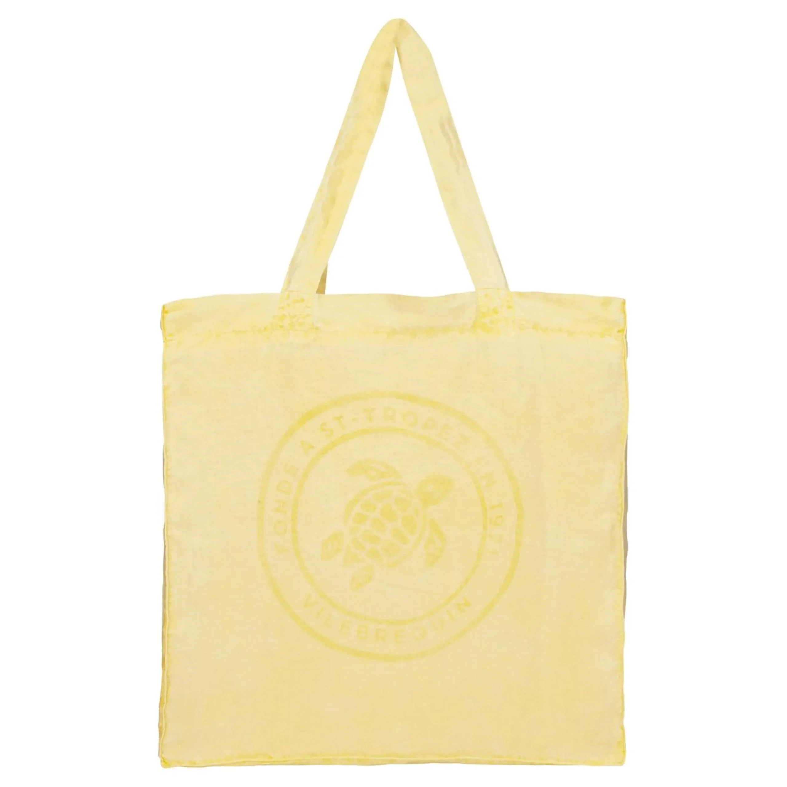 Homme Vilebrequin Sacs De Plage Et Pochettes^Tote Bag En Lin Imprime Tortue Teinture Minerale