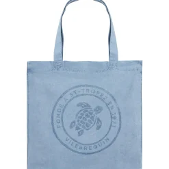Homme Vilebrequin Sacs De Plage Et Pochettes^Tote Bag En Lin Imprime Tortue Teinture Minerale