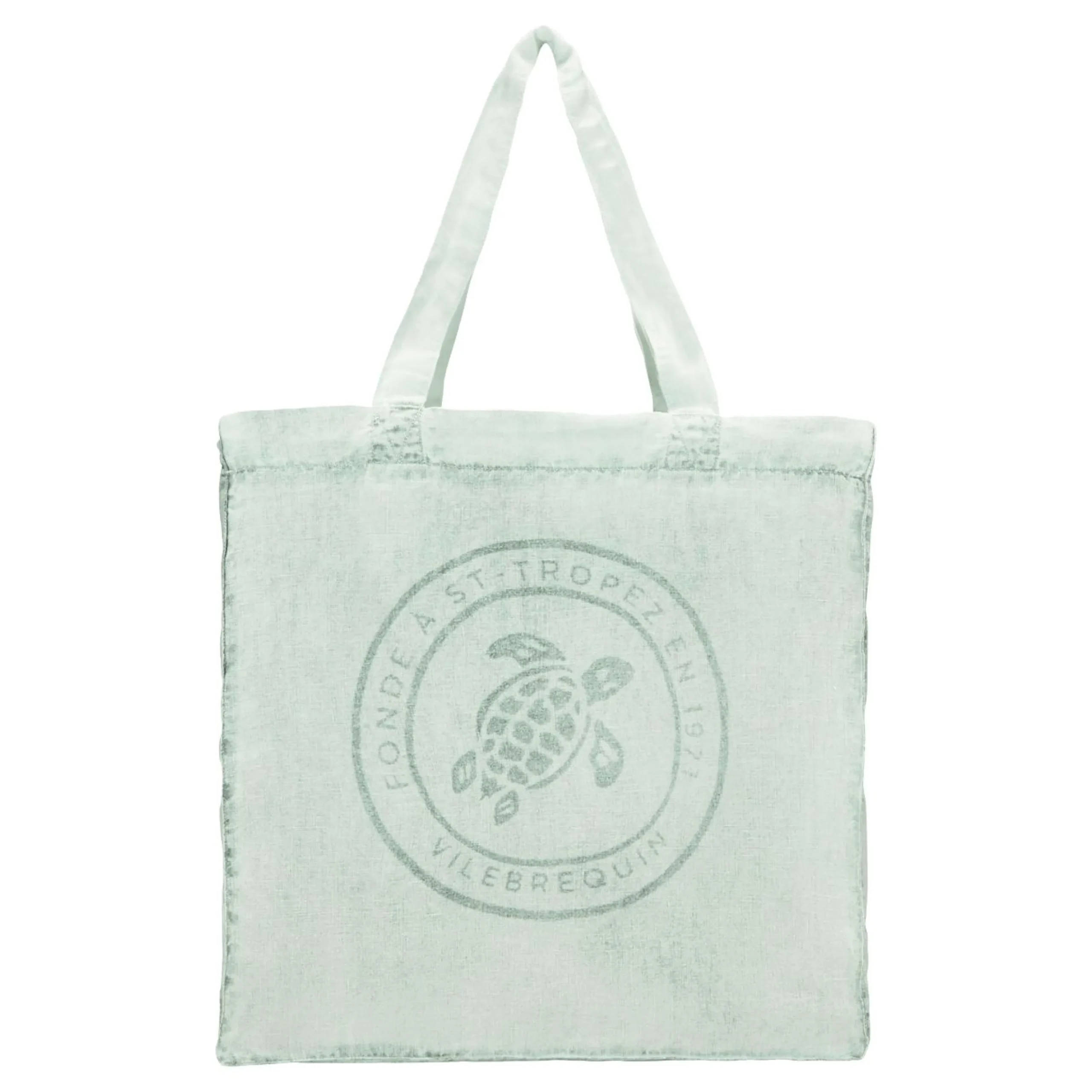 Homme Vilebrequin Sacs De Plage Et Pochettes^Tote Bag En Lin Imprime Tortue Teinture Minerale