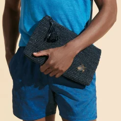 Homme Vilebrequin Sacs De Plage Et Pochettes^Trousse De Plage En Raphia