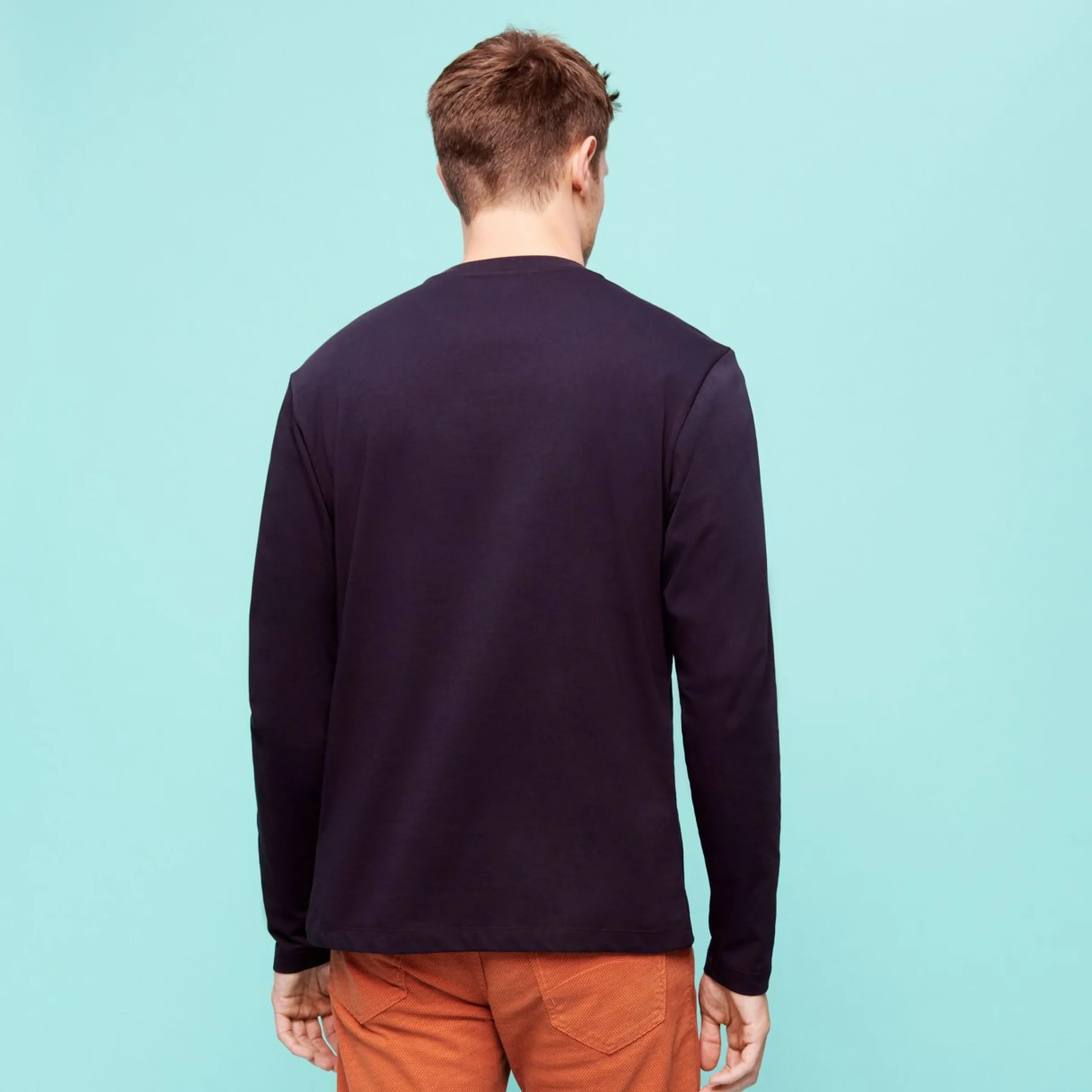 Homme Vilebrequin T-Shirts^T-Shirt A Manches Longues En Coton Homme Patch Montagne Brodé