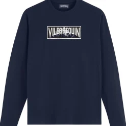 Homme Vilebrequin T-Shirts^T-Shirt A Manches Longues En Coton Homme Patch Montagne Brodé