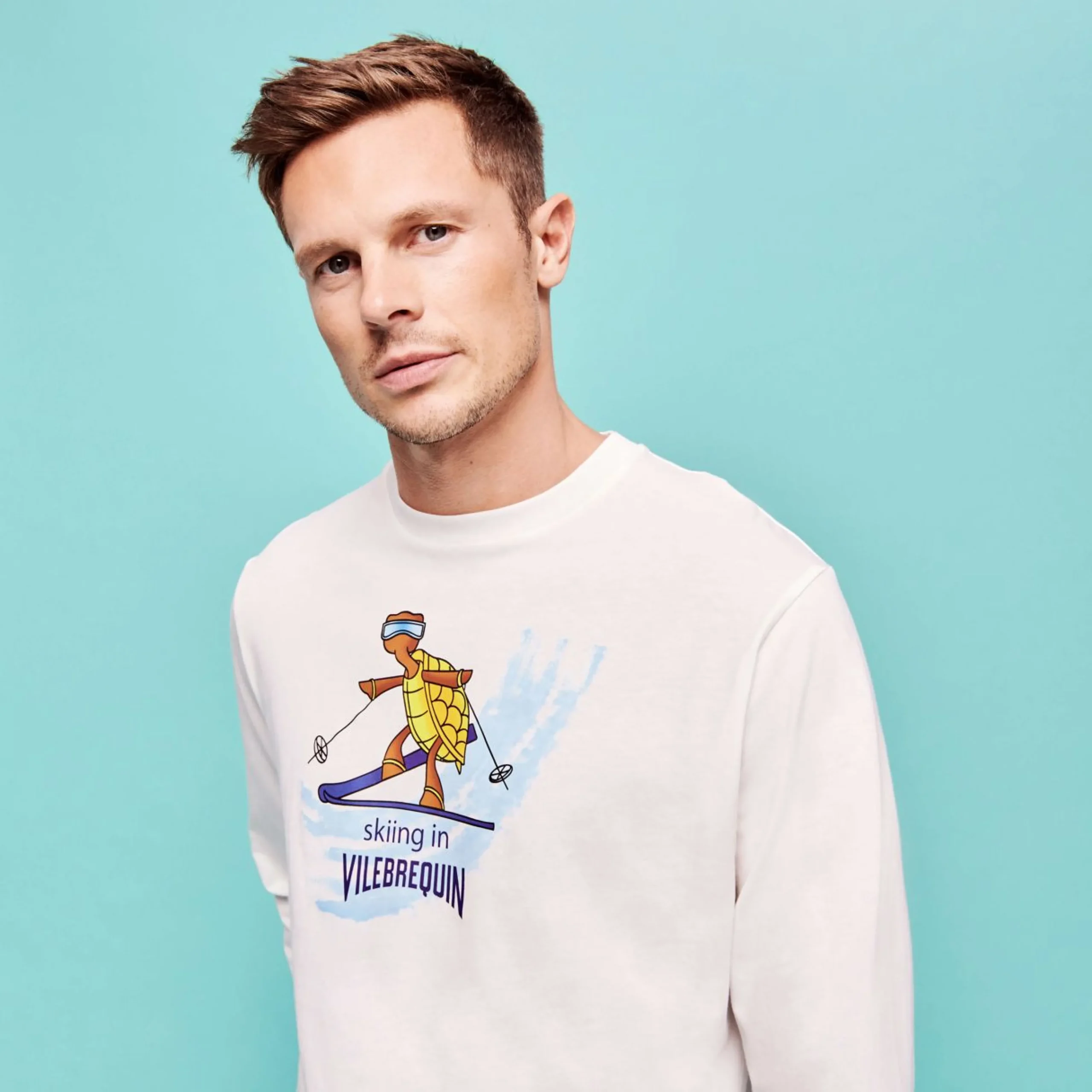 Homme Vilebrequin T-Shirts^T-Shirt A Manches Longues En Coton Homme Ski In Vbq