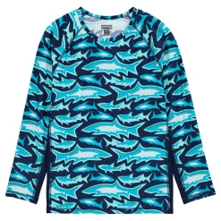Homme Vilebrequin T-Shirts Anti Uv^T-Shirt Anti Uv Manches Longues Homme Requins 3D