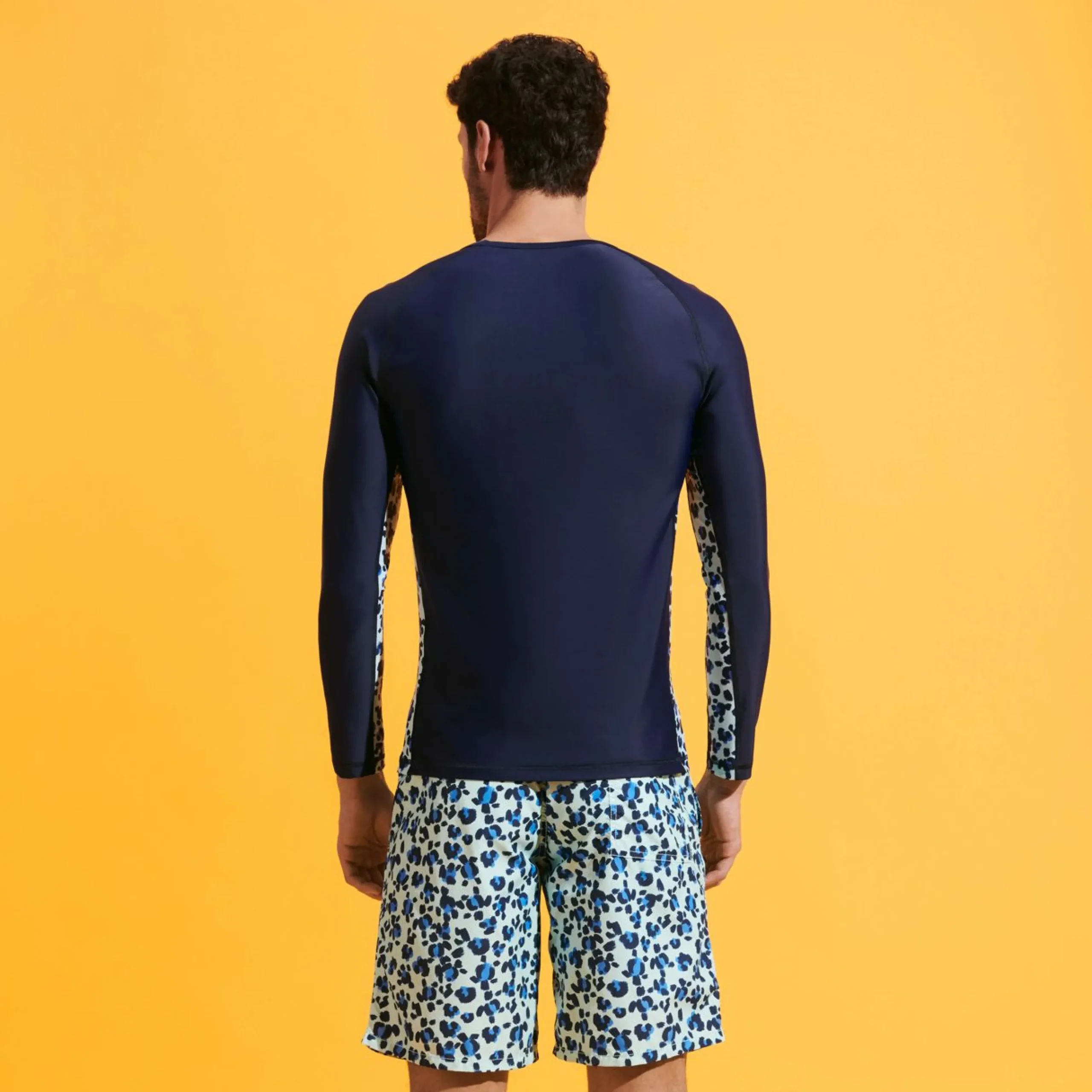 Homme Vilebrequin T-Shirts Anti Uv^T-Shirt Anti Uv Manches Longues Homme Turtles Leopard