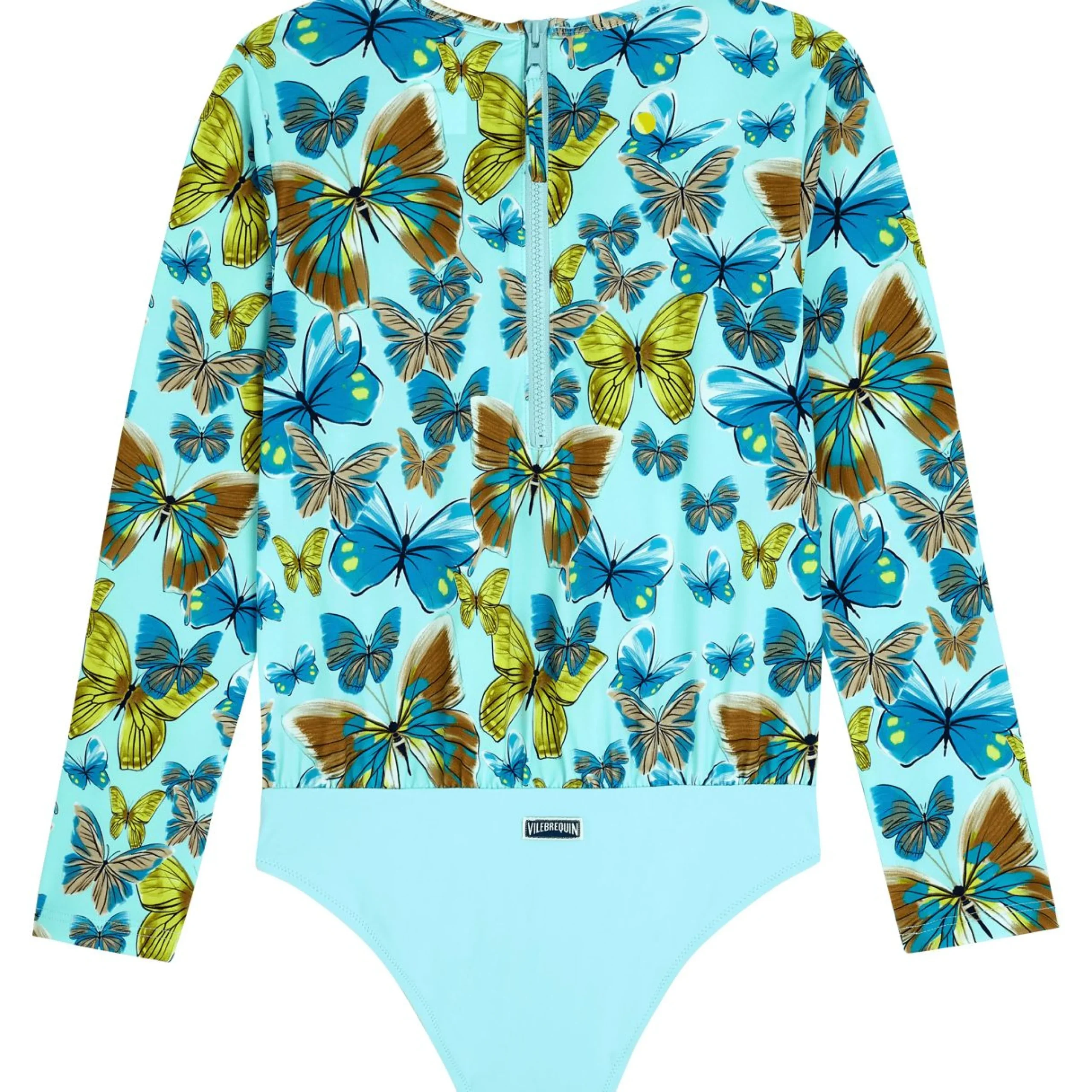 Fille Vilebrequin Une Pièce^T-Shirt Anti Uv Une Pièce Manches Longues Fille Butterflies