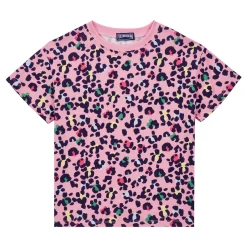 Fille Vilebrequin T-Shirts^T-Shirt Col Rond Fille Turtles Leopard