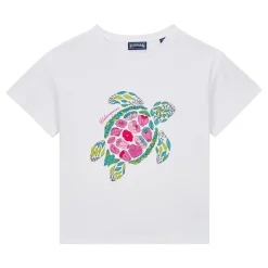 Fille Vilebrequin T-Shirts^T-Shirt En Coton Fille Provencal Turtle