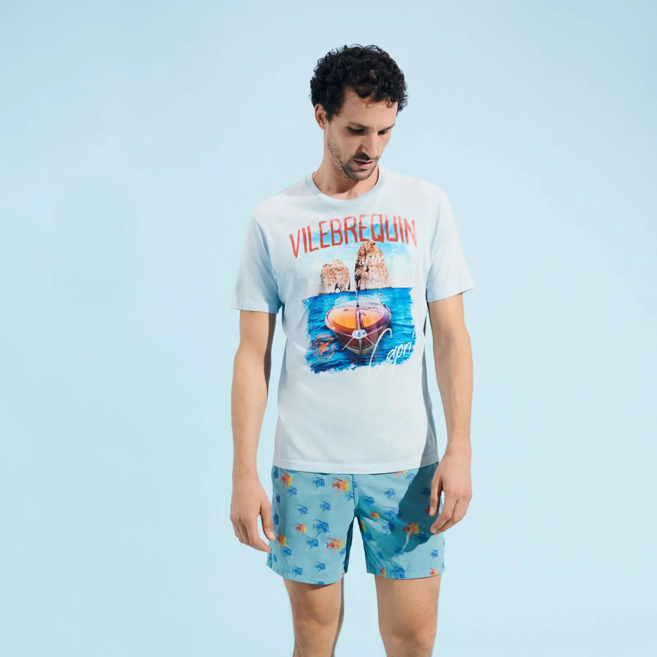Homme Vilebrequin T-Shirts^T-Shirt En Coton Homme Capri