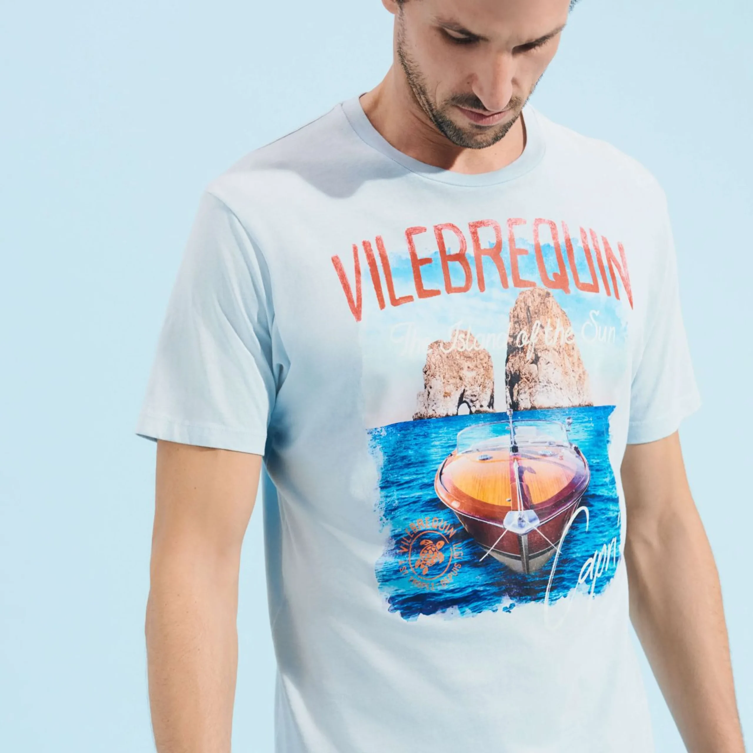 Homme Vilebrequin T-Shirts^T-Shirt En Coton Homme Capri