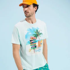 Homme Vilebrequin T-Shirts^T-Shirt En Coton Homme Holidays Signpost