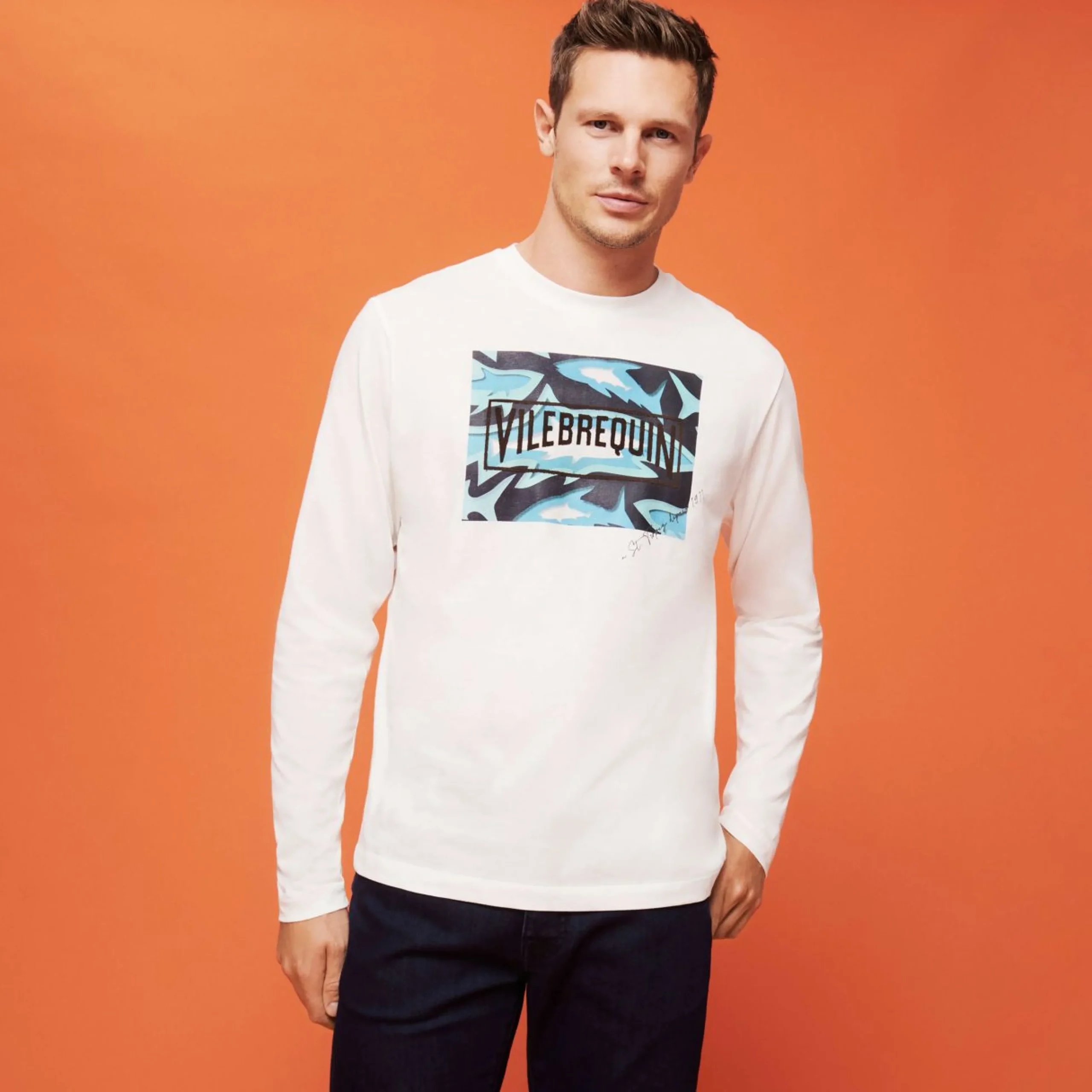 Homme Vilebrequin T-Shirts^T-Shirt En Coton Homme Imprime Requins 3D
