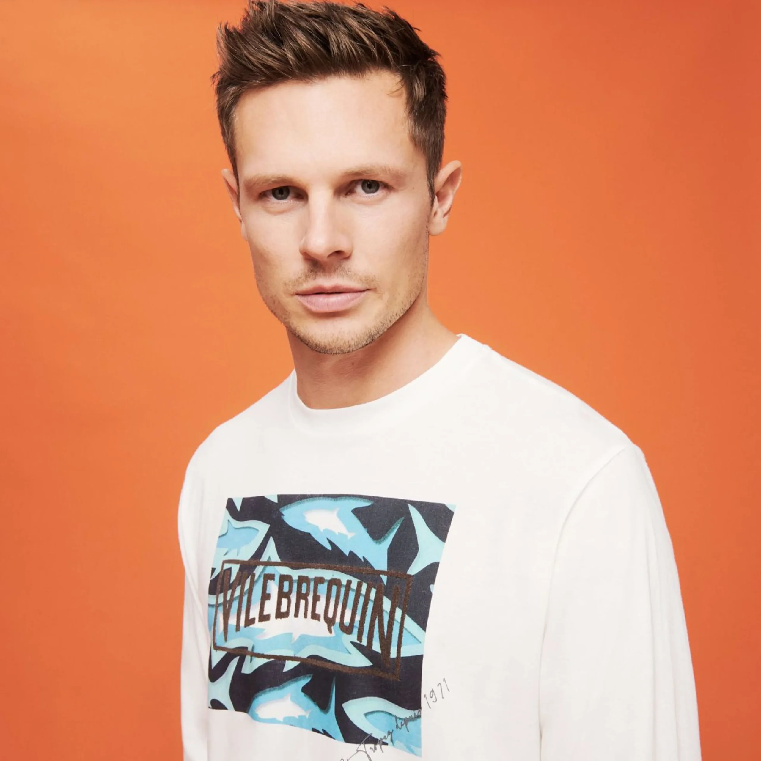 Homme Vilebrequin T-Shirts^T-Shirt En Coton Homme Imprime Requins 3D