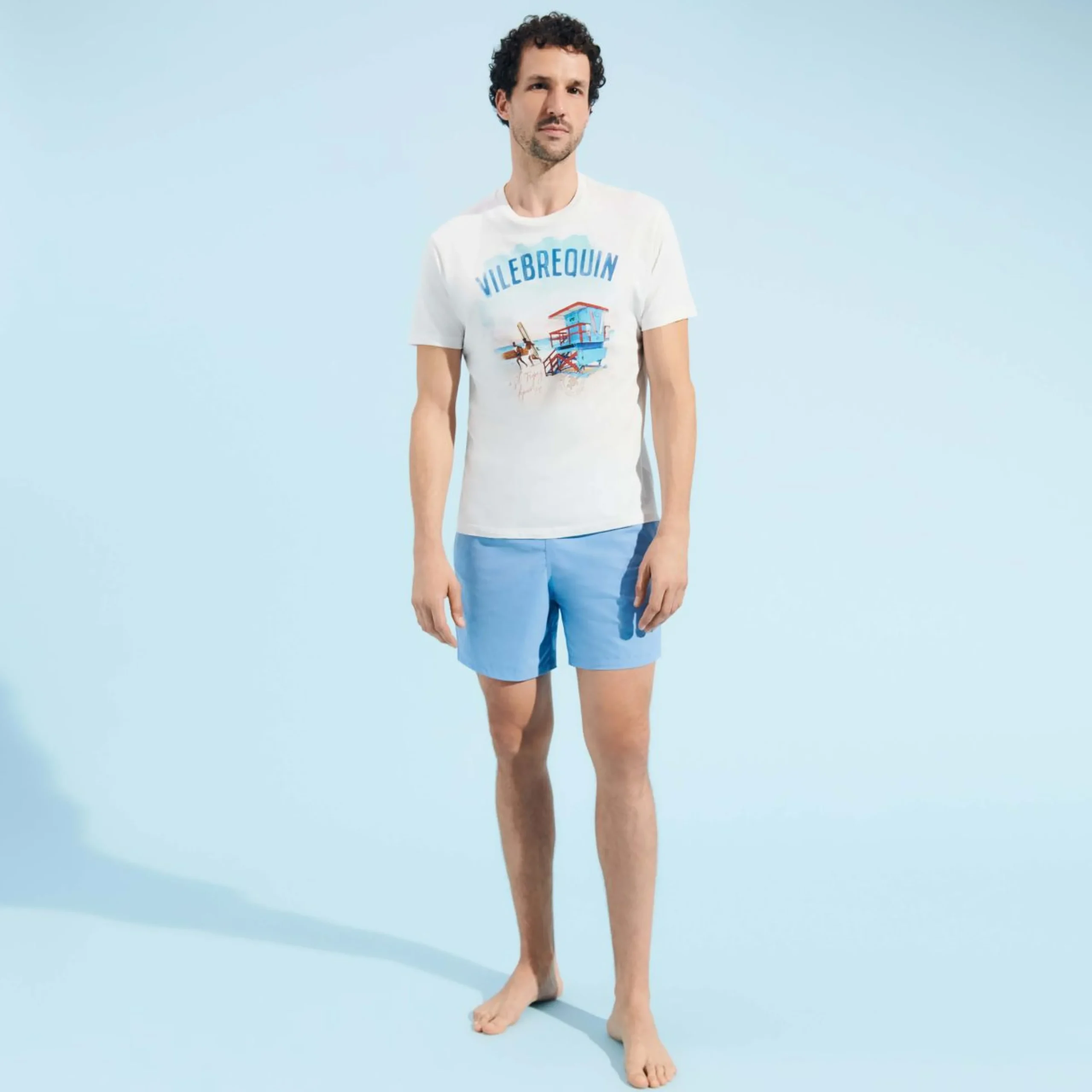 Homme Vilebrequin T-Shirts^T-Shirt En Coton Homme Malibu Lifeguard